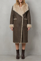 Damen Wendemantel Faux Shearling Oversized