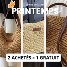 Damen Stroh Schultertasche Vegane Lederriemen Umhängetasche - Image 2