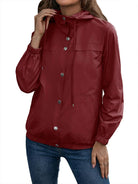 Damen Wasserdichter Trenchcoat Kapuze - Image 5