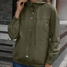 Damen Wasserdichter Trenchcoat Kapuze - Image 2