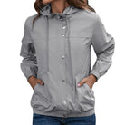 Damen Wasserdichter Trenchcoat Kapuze - Image 3