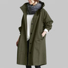 Damen Wasserdichter Trenchcoat Winddicht mit Kapuze - Image 5