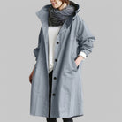 Damen Wasserdichter Trenchcoat Winddicht mit Kapuze - Image 2