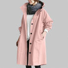Damen Wasserdichter Trenchcoat Winddicht mit Kapuze - Image 3