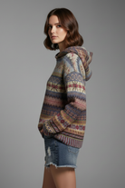 Damen Hoodie Gerippte Manschetten Kapuzenpullover - Image 3