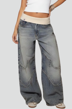 Irene - Jeans baggy de pierna ancha para mujer