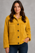 Veste en polaire teddy pour femme, avec fermeture éclair et coupe ample