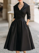 Damen Elegantes Midikleid Vintage Festlich - Image 4