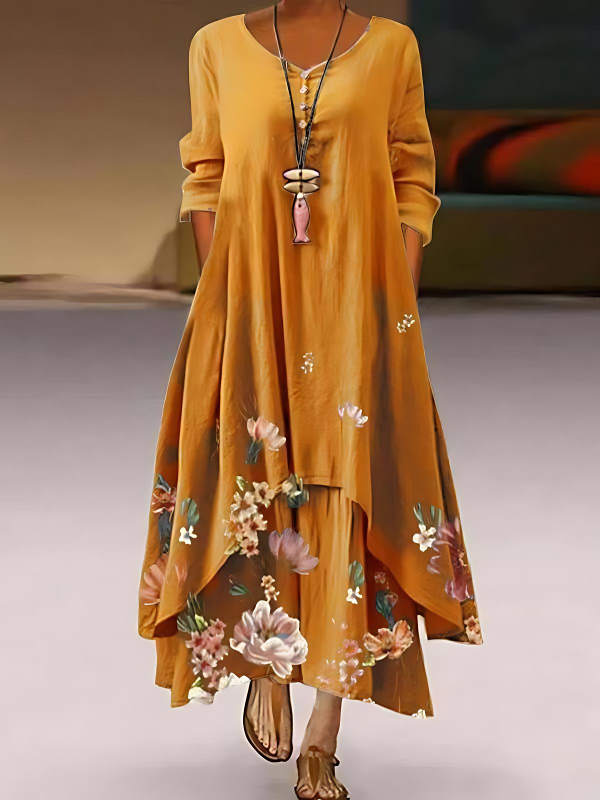 Damen Plus Size Kleid Lagenlook Bauchweg Übergröße - Image 7