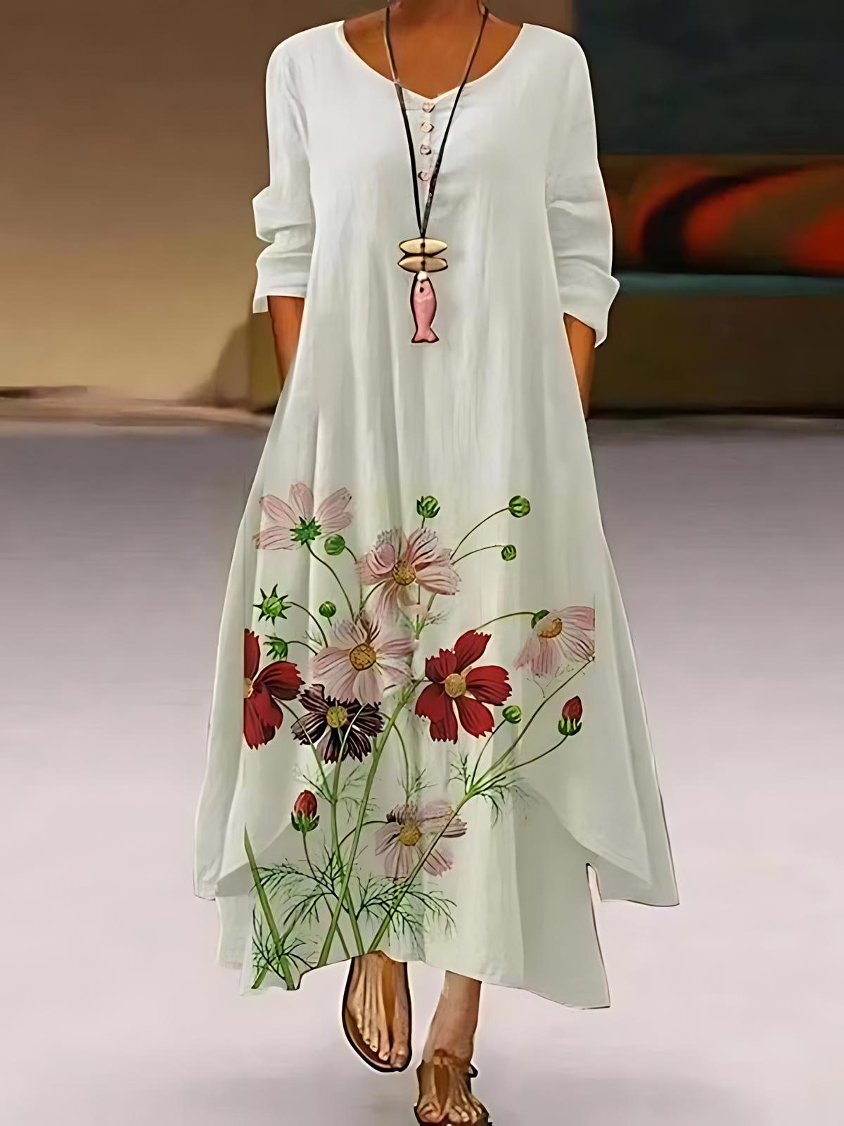 Damen Plus Size Kleid Lagenlook Bauchweg Übergröße - Image 9