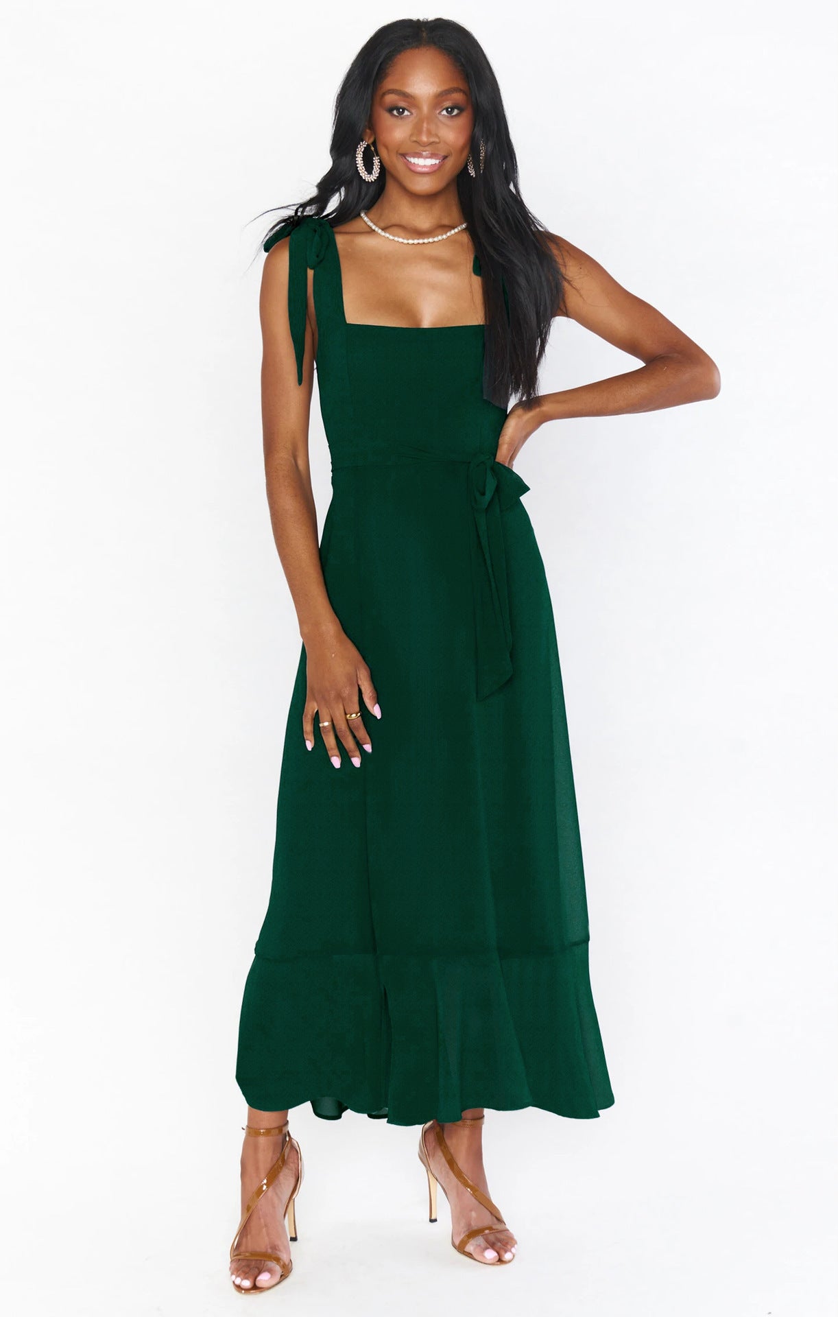Damen Trägerloses Kleid mit Schnürung - Image 11