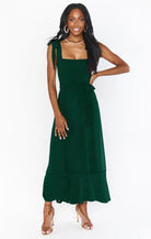 Damen Trägerloses Kleid mit Schnürung - Image 11