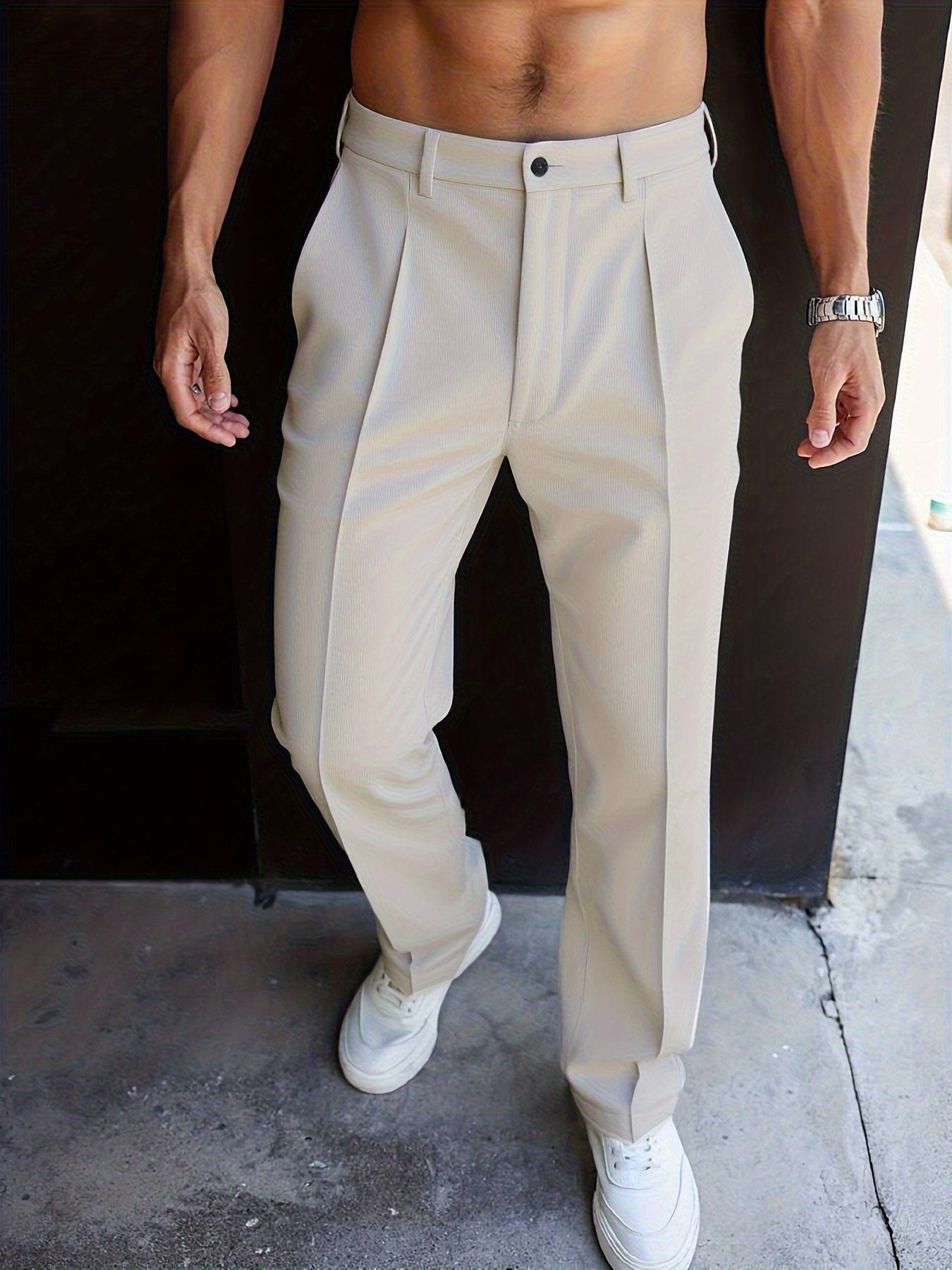 Damen Businesshose Gerade Geschnitten Stoffhose - Image 15