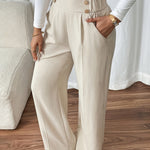 Women's high-waisted wide-leg Marlene trousers