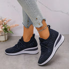 Damen Orthopädische Sneaker Strasssteinen Glitzer - Image 21