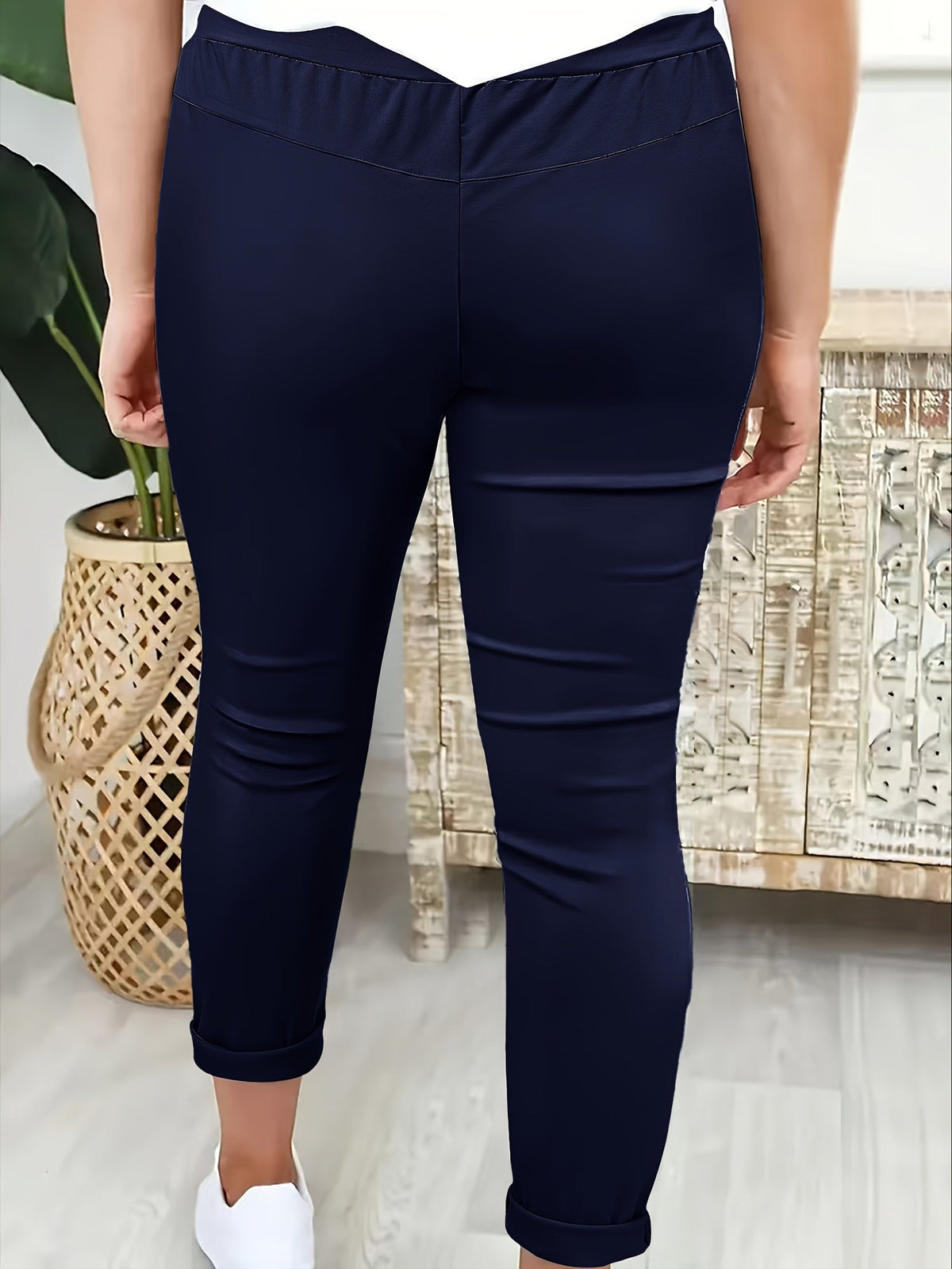 Damen Schlupfhose Kordelzug Relaxed Fit schmal zulaufend - Image 14