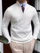 Herren Strickpullover Troyer Reißverschluss Stehkragen - Image 24