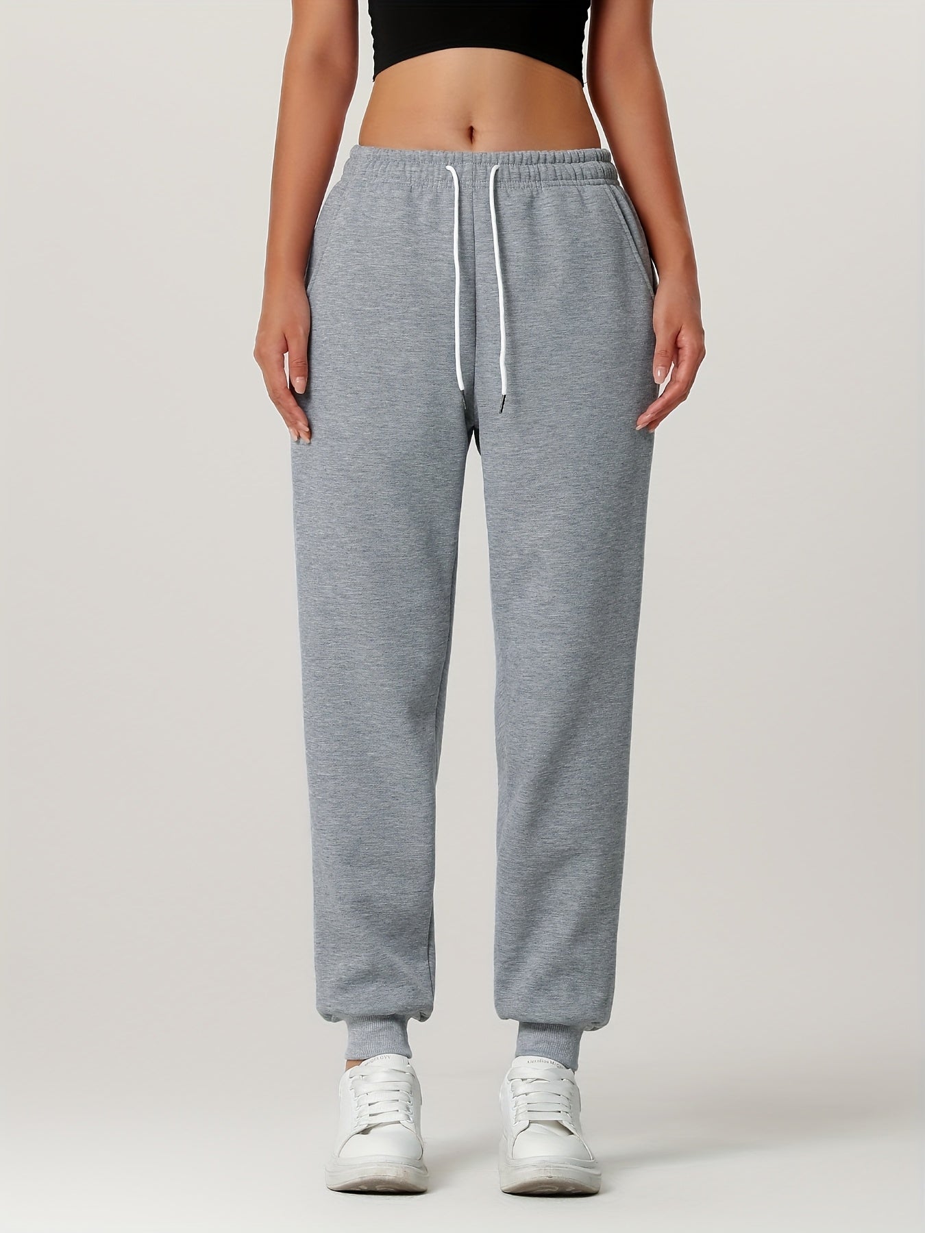 Damen Gefütterte Jogginghose mit Bündchen Winter Kuschelig - Image 21