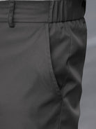 Herren Slim Fit Anzughose Tailored Straight-Leg Dunkelgrau - Image 4