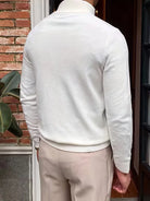 Herren Strickpullover Troyer Reißverschluss Stehkragen - Image 21