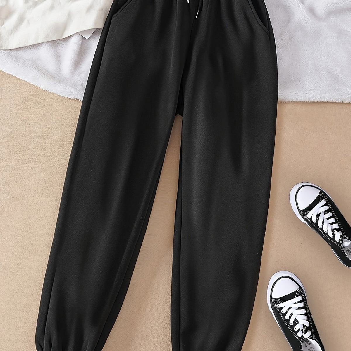 Damen Elegante Jogginghose Kordelzug Relaxed Fit - Image 8