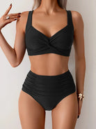 Women High Waisted Bikini Set Two Piece Tummy Control Swimsuit