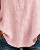 Damen Spitzenbluse Karree-Ausschnitt Puffärmel Baumwolle Leinen - Image 8