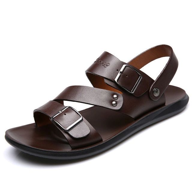 Herren Leder Sandalen Bequem mit Dämpfung