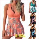Women Plus Size Skirted Two Piece Swimsuit Open Back - Image 6