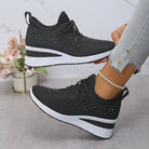 Damen Orthopädische Sneaker Strasssteinen Glitzer - Image 11