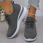 Damen Orthopädische Sneaker Strasssteinen Glitzer