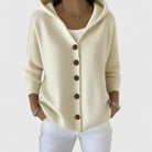 Damen Hoodie Cardigan Lange Strickjacke mit Kapuze - Image 4