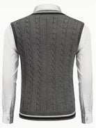 Herren Strick V-Ausschnitt Weste - Image 8
