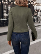 Damen Übergangsjacke Wildlederimitat Zweireihig - Image 4
