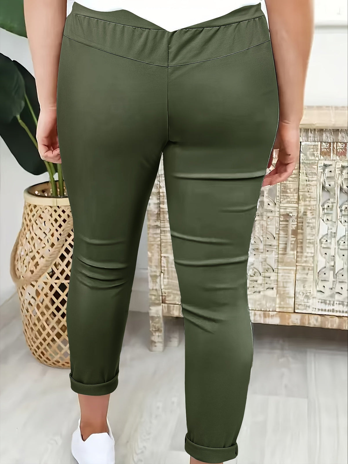 Damen Schlupfhose Kordelzug Relaxed Fit schmal zulaufend - Image 10