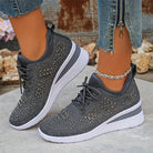Damen Orthopädische Sneaker Strasssteinen Glitzer - Image 22