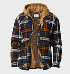 Herren Flanell Steppjacke Kariert