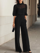 Damen Jumpsuit Elegant Weites Bein Festlich - Image 3
