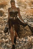 Damen Boho Maxikleid Festivalkleid lang fließend - Image 2