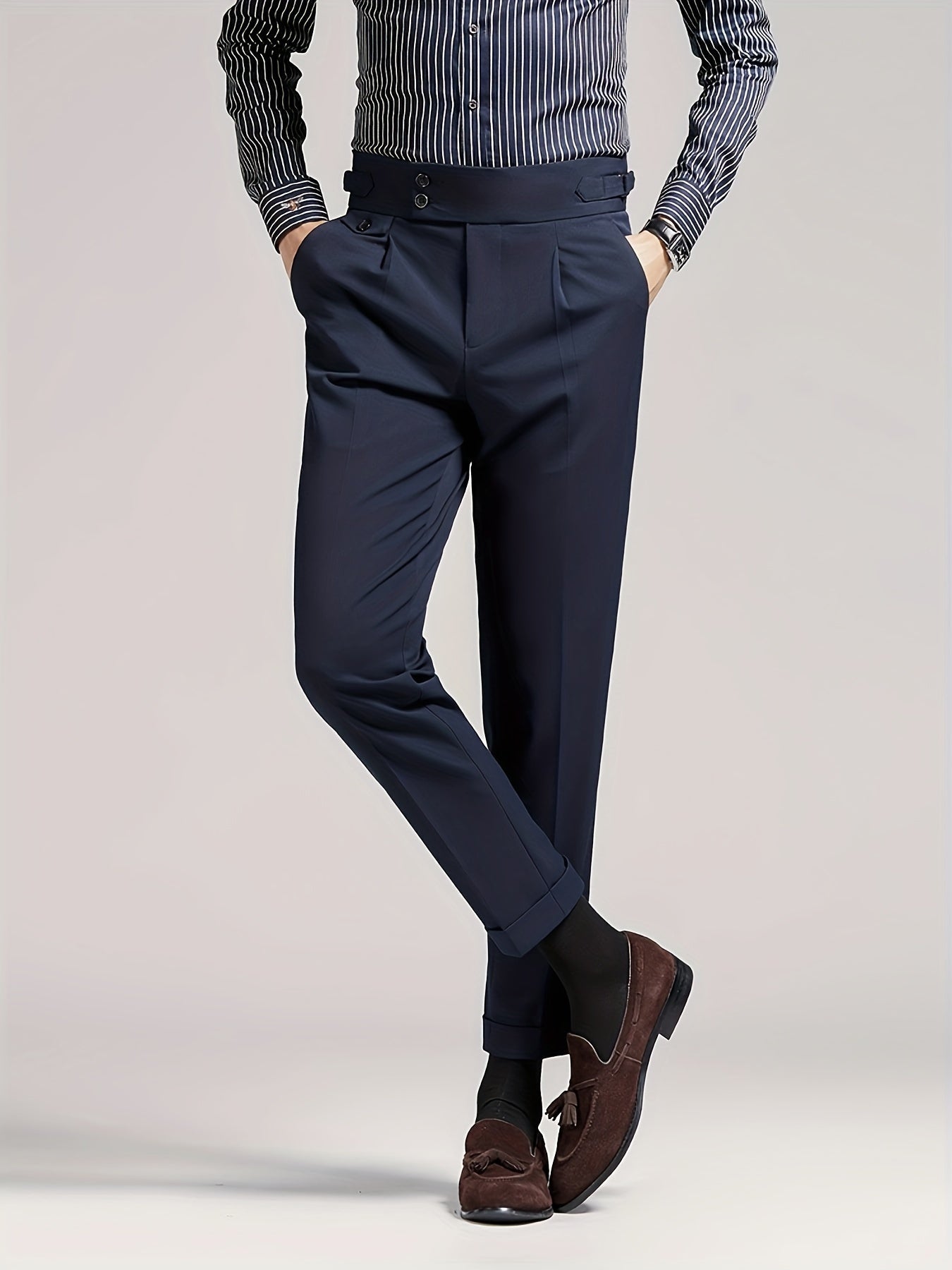 Herren Bundfaltenhose Maßgeschneidert Elegant - Image 8