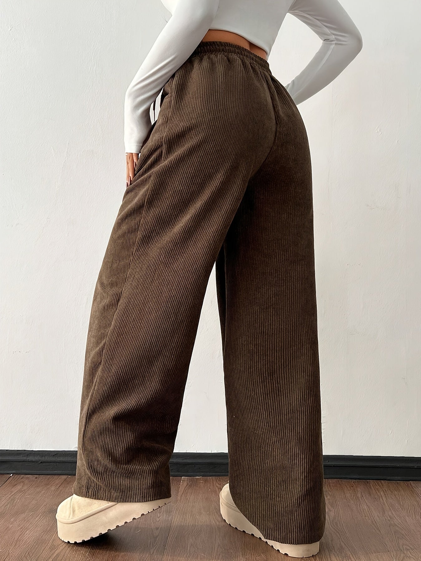 Damen Gerippte Weite Hose Relaxed Fit - Image 2