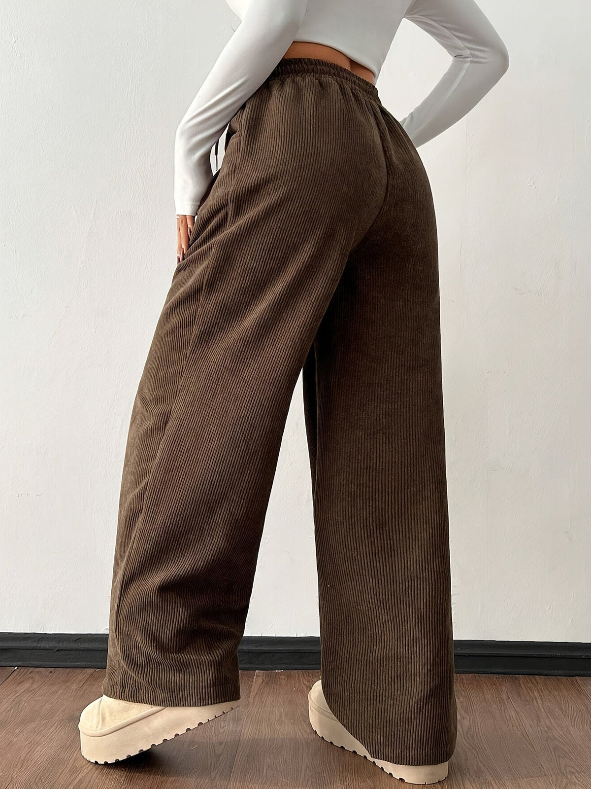 Damen Gerippte Weite Hose Relaxed Fit - Image 2