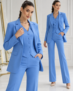 Fato de 3 peças para senhora: blazer, colete e calças