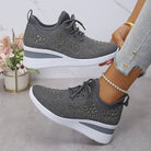 Damen Orthopädische Sneaker Strasssteinen Glitzer - Image 14