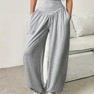 Damen High Waist Weite Hose Lockere Passform