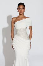 Damen Maxi Kleid Pailletten Corsage - Image 4