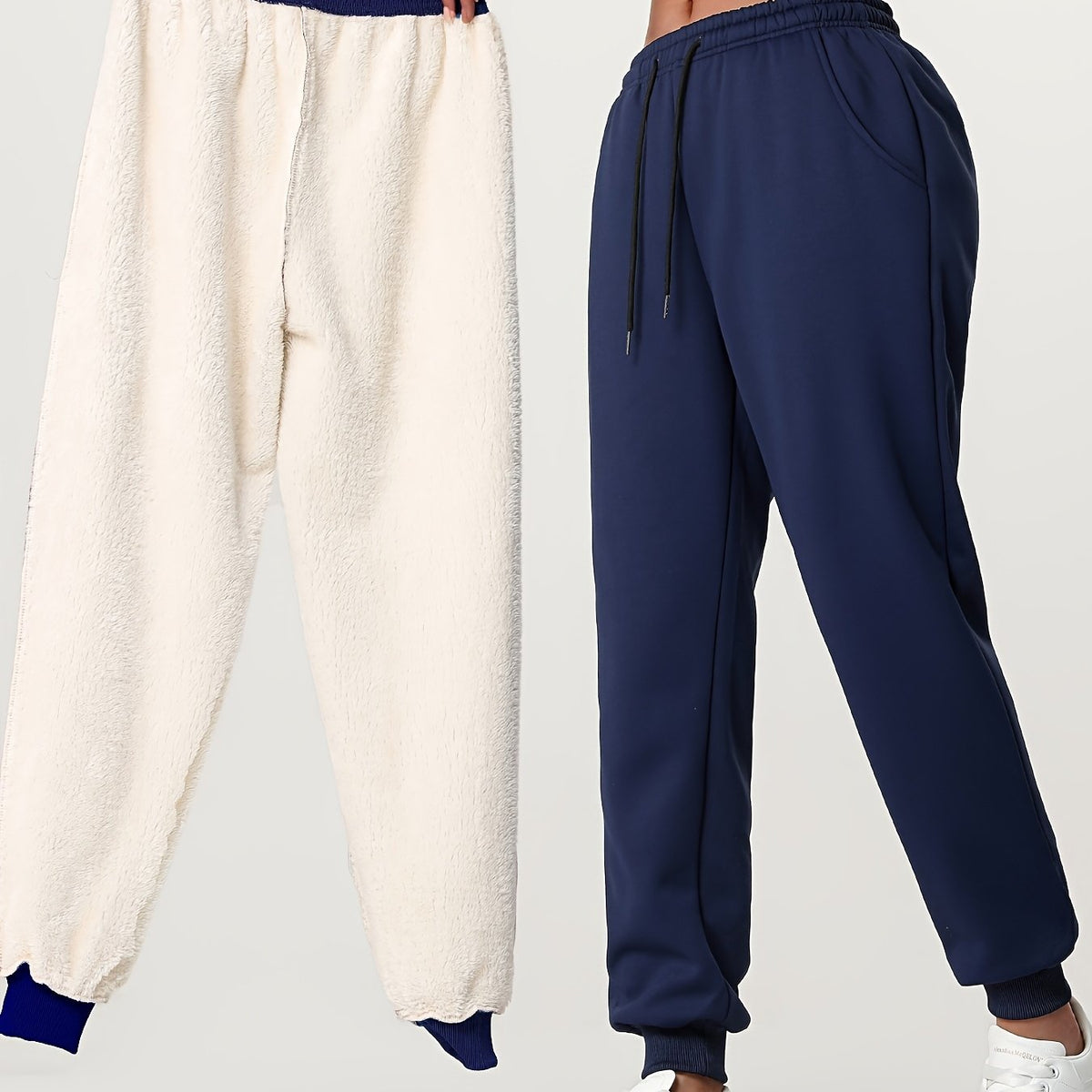 Damen Gefütterte Jogginghose mit Bündchen Winter Kuschelig - Image 11