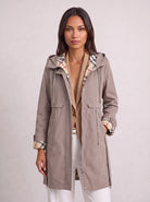Damen Kapuzenparka leicht langer wasserabweisender Mantel - Image 5