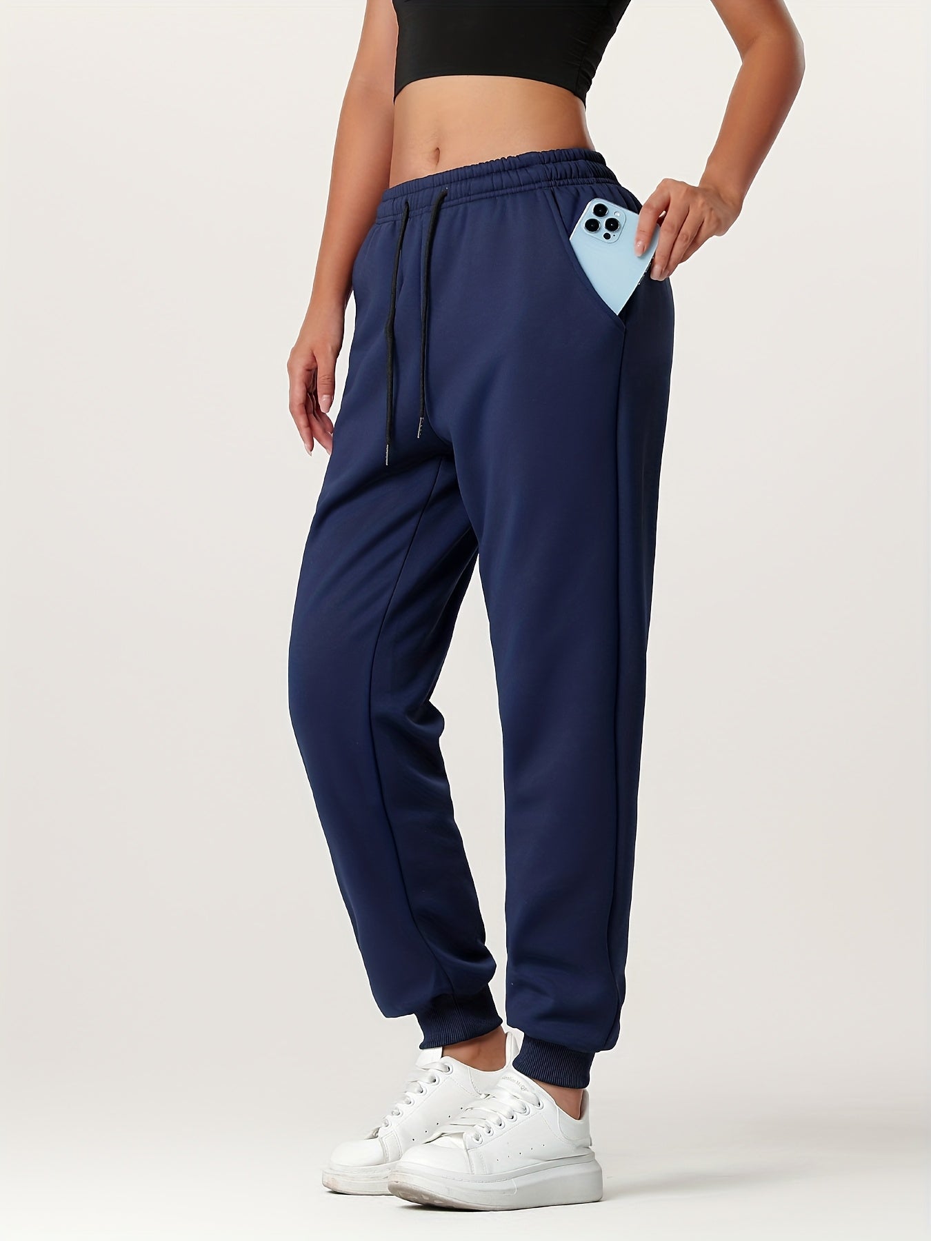 Damen Gefütterte Jogginghose mit Bündchen Winter Kuschelig - Image 12