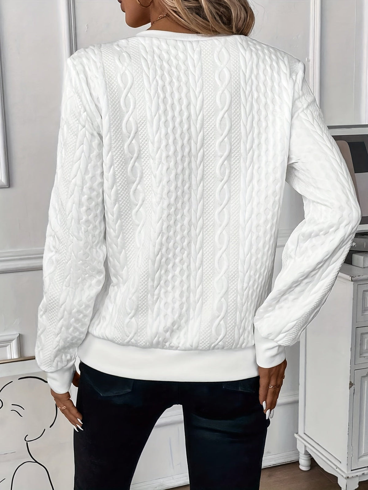 Damen Strickpullover mit Reißverschluss Zip-Pullover - Image 2
